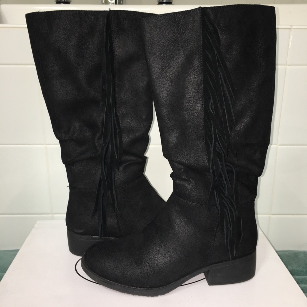 Steve Madden Girls Black Boots